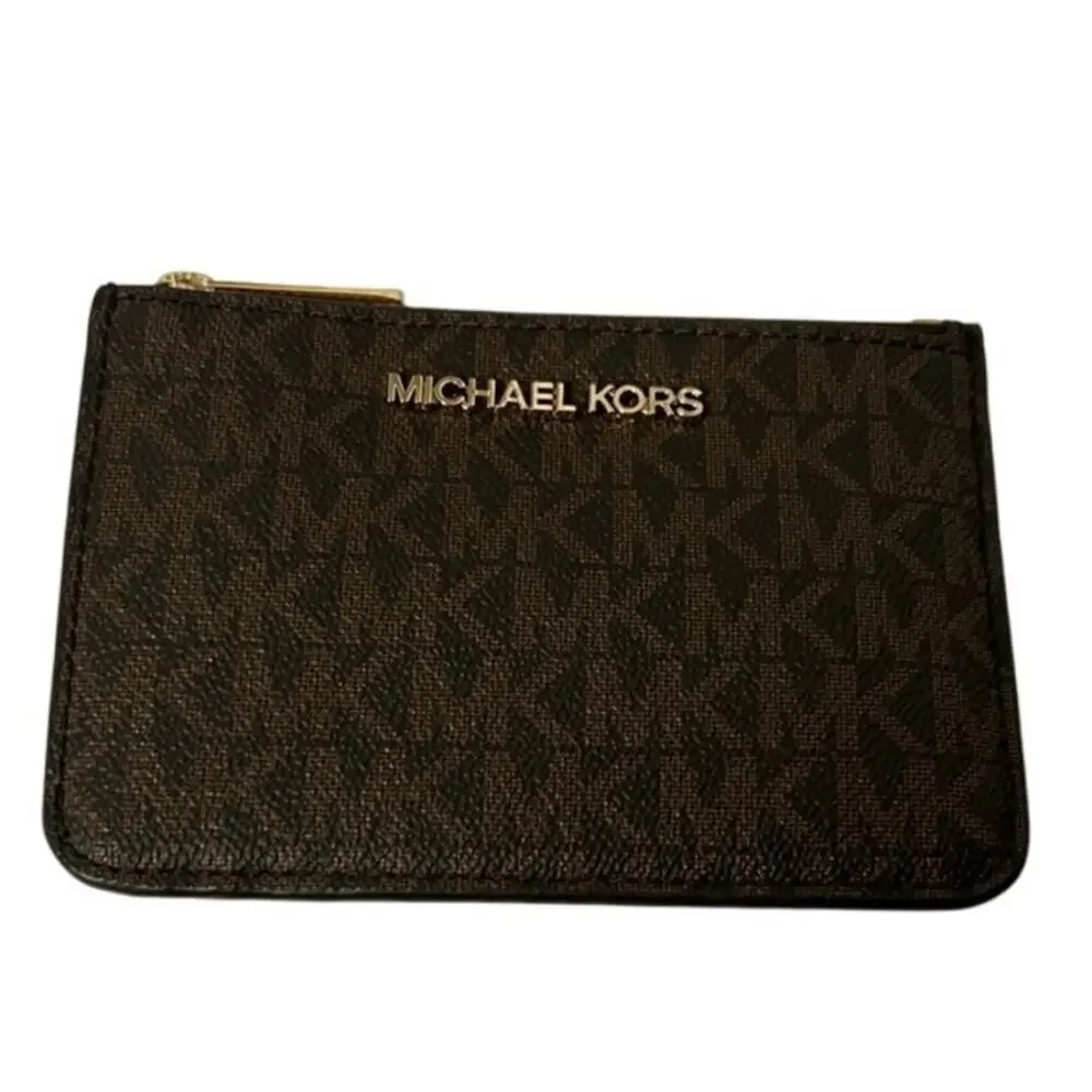 MICHAEL KORS Jet Set Travel Small Signature Logo Coin Purse New w/ Tag MSRP $188